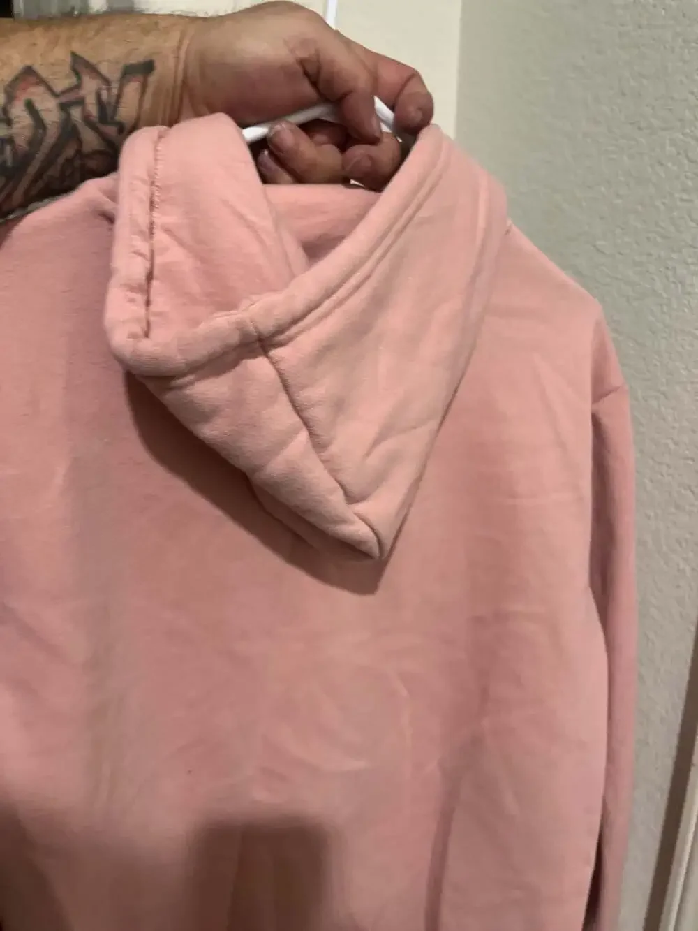 True Religion Pink Buddha Guitar Sleeve Graphic Hoodie